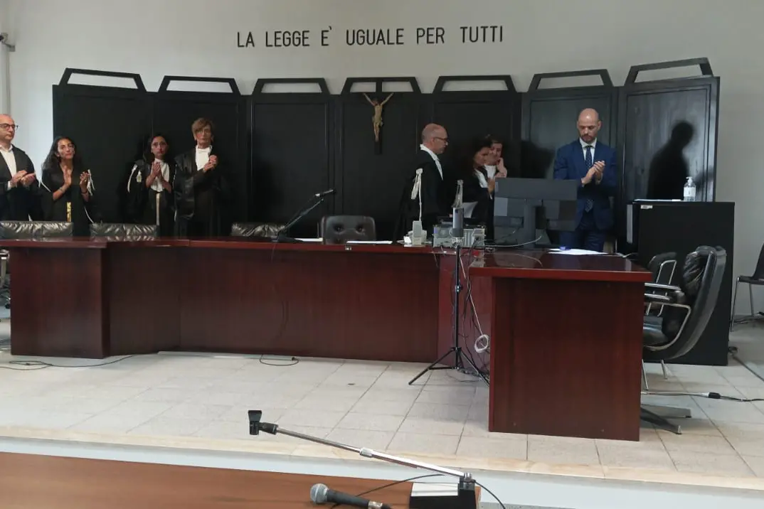 I magistrati durante la cerimonia di commemorazione