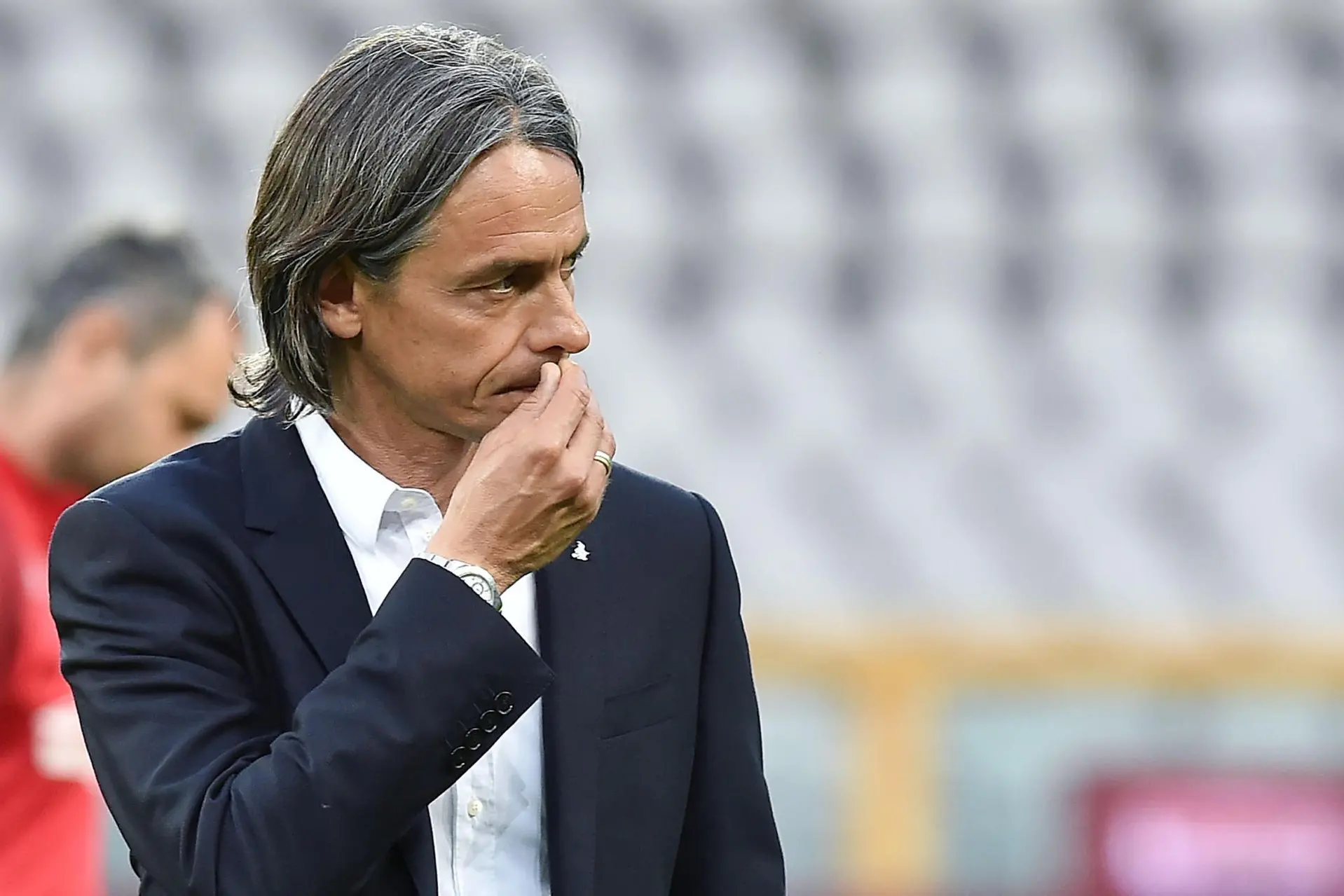 Benevento coach Filippo Inzaghi gestures during the italian Serie A soccer match Torino FC vs Benevento Calcio at the Olimpico Grande Torino stadium in Turin, Italy, 23 May 2021 ANSA/ALESSANDRO DI MARCO