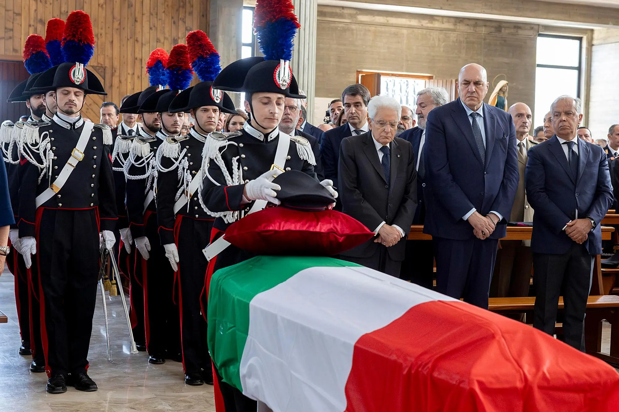 I funerali di Carlo Legrottaglie (Ansa - Ufficio stampa Quirinale)
