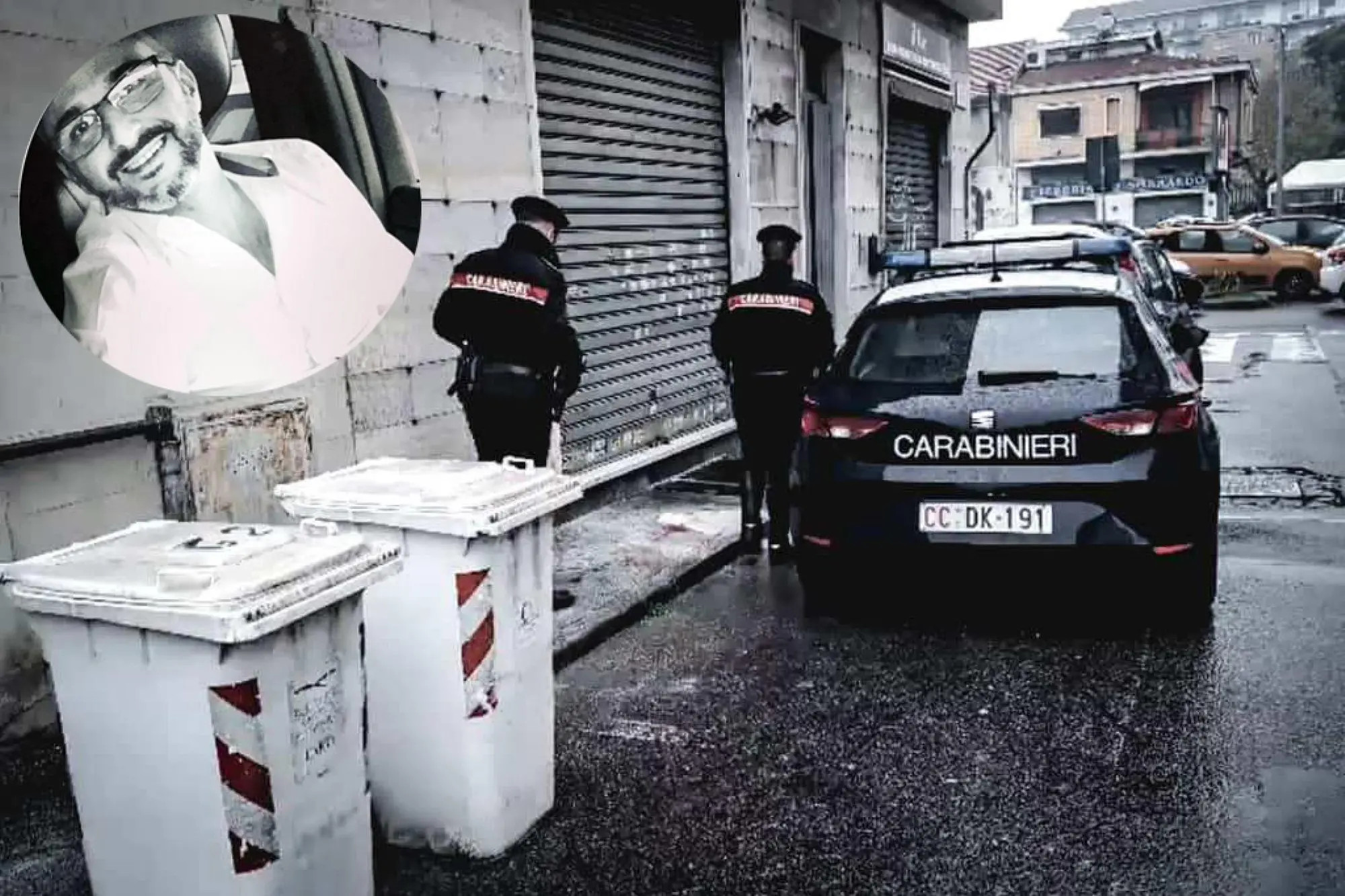 In una combo Marco Veronese e il punto dove è stato ucciso in via Sabotino a Collegno (Ansa)