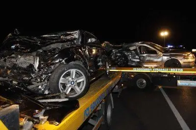 Le due vetture coinvolte nell'incidente