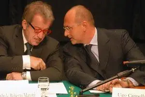 Il ministro Maroni e il governatore Ugo Cappellacci (Alessandra Chergia)
