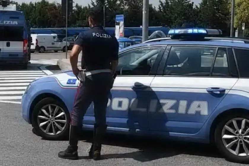 Polizia stradale a Cagliari (Archivio L'Unione Sarda)
