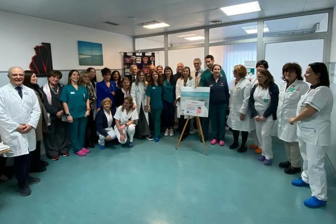 Un momento della donazione