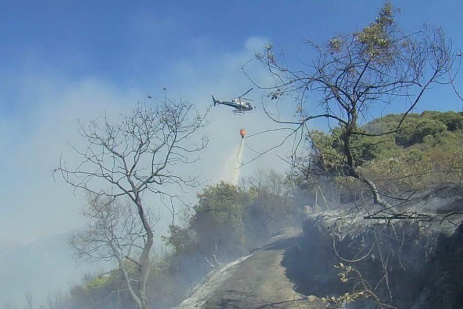 Tre incendi nell'Oristanese. In azione anche gli elicotteri della Regione