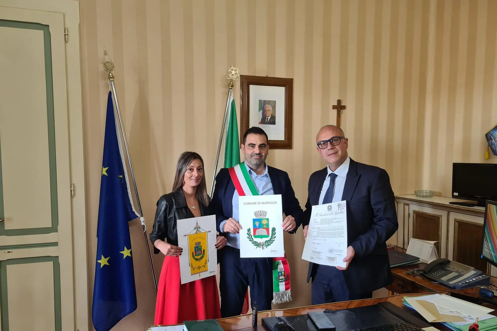 Il nuovo stemma (foto Comune di Nuragus)