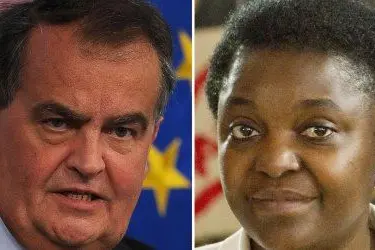 Roberto Calderoli e Cècile Kynege
