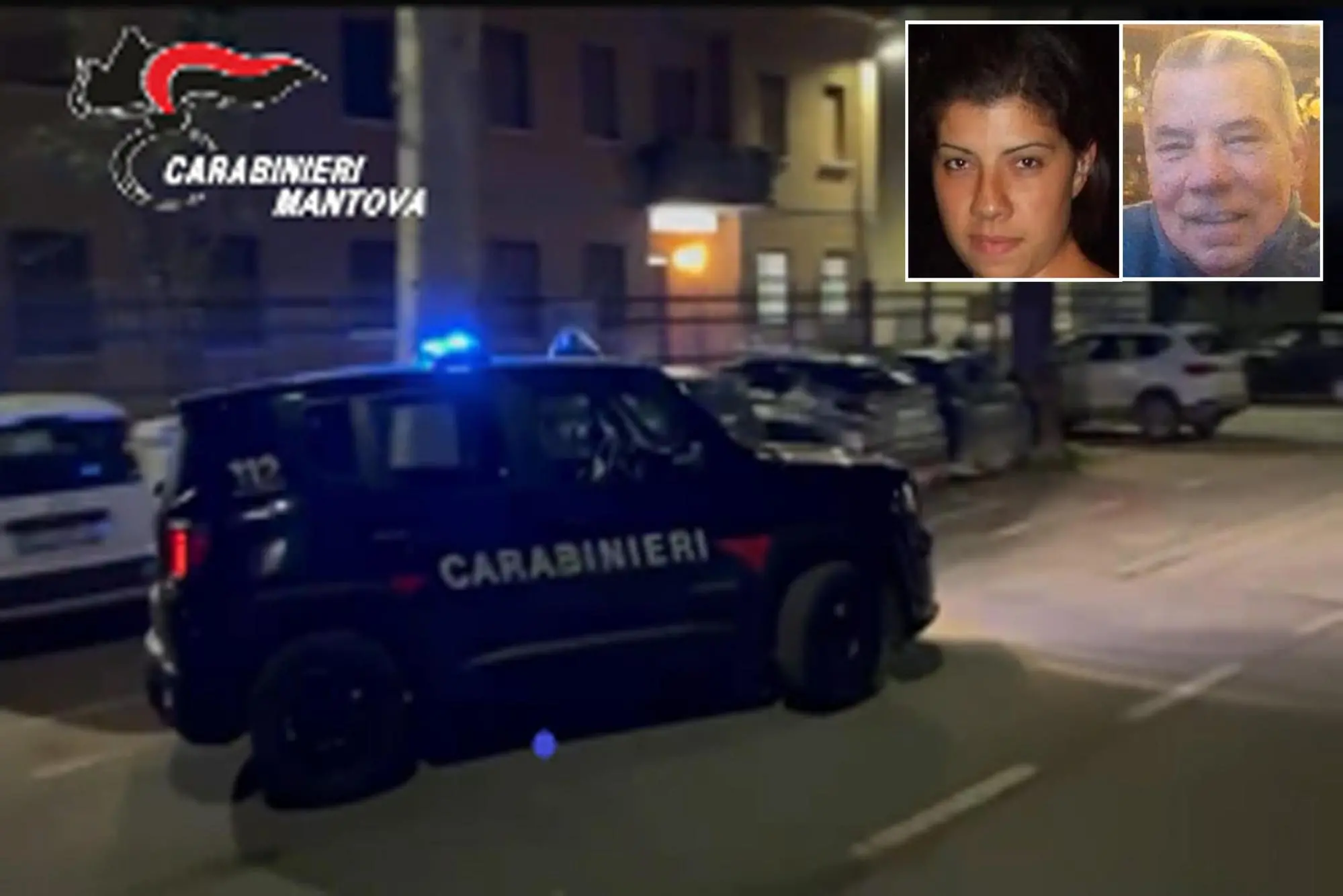 I carabinieri e - nei riquadri - Rosa Capuano e Francesco Capuano (Ansa)