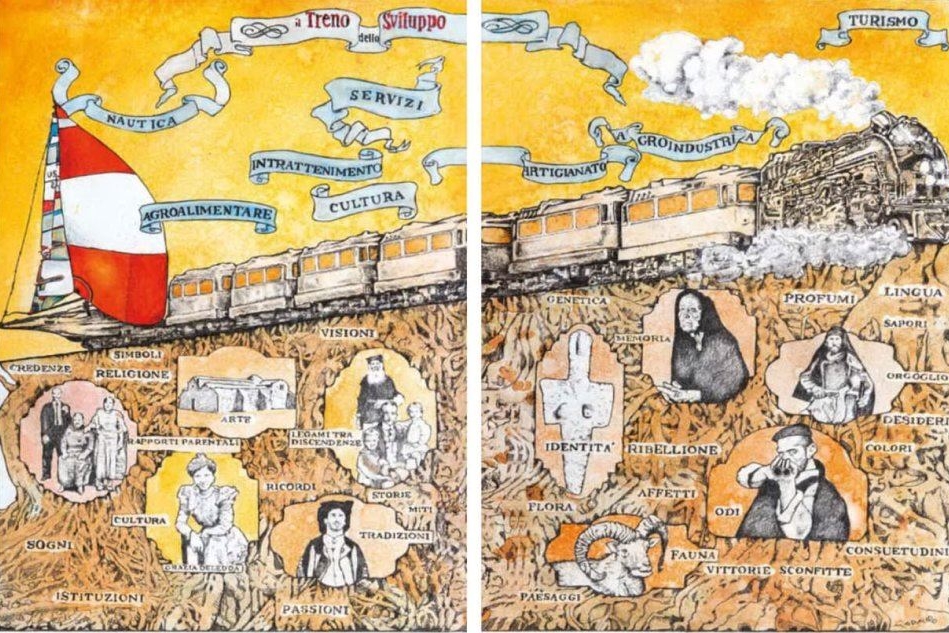 Una delle illustrazioni di Giuseppe Madaudo contenuta nel 3° libro di "Buongiorno SarDegna"