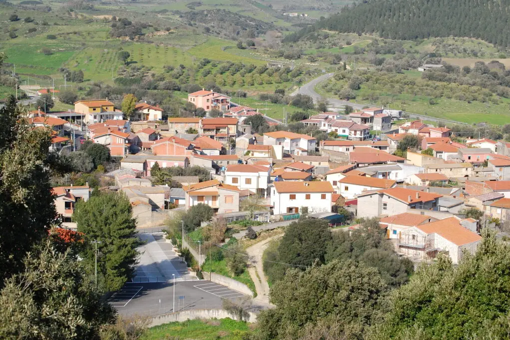 Immagine aerea di Pompu (foto concessa dal Comune)