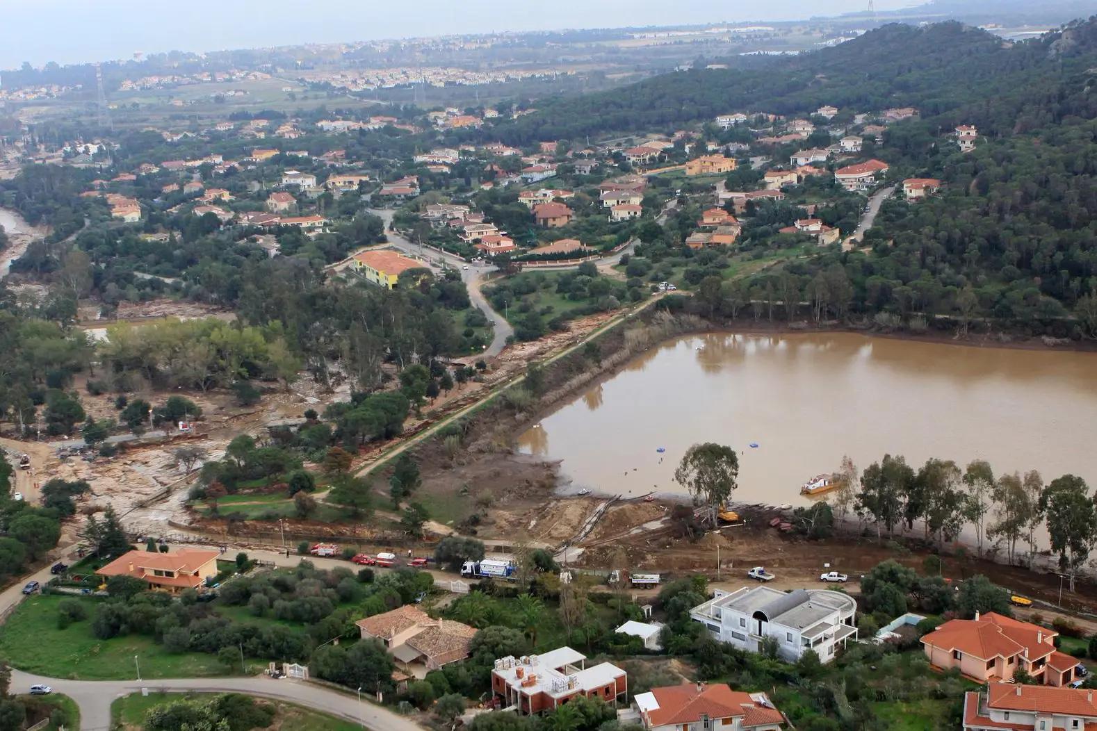 Capoterra dopo l'alluvione del 2008 (Archivio)