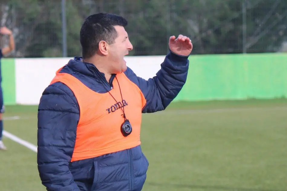 Andrea Marongiu, allenatore del Carbonia (foto L'Unione Sarda - Andrea Serreli)
