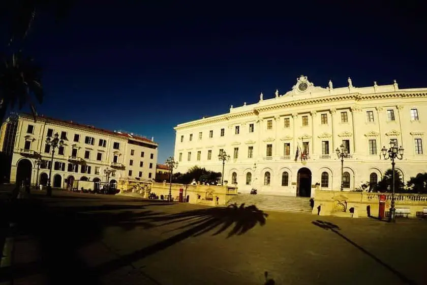 Piazza Italia a Sassari (Archivio L'Unione Sarda)