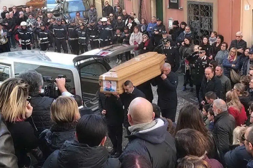 I funerali di Michela Fiori (Archivio L'Unione Sarda)