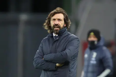 Juventus’ coach Andrea Pirlo gestures during the Italian Serie A soccer match Udinese Calcio vs Juventus FC at the Friuli - Dacia Arena stadium in Udine, Italy, 2 May 2021. ANSA/GABRIELE MENIS