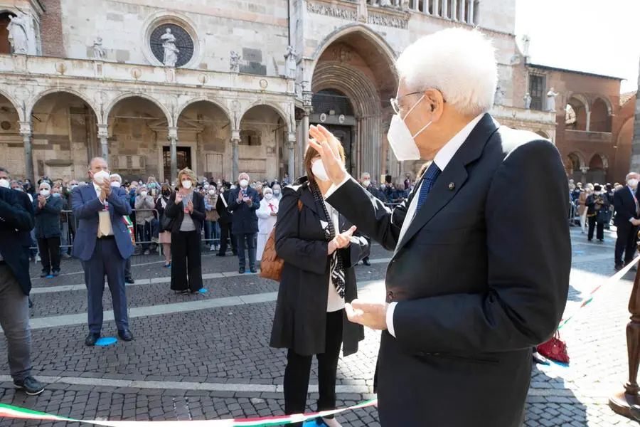 Mattarella a Cremona (Ansa)
