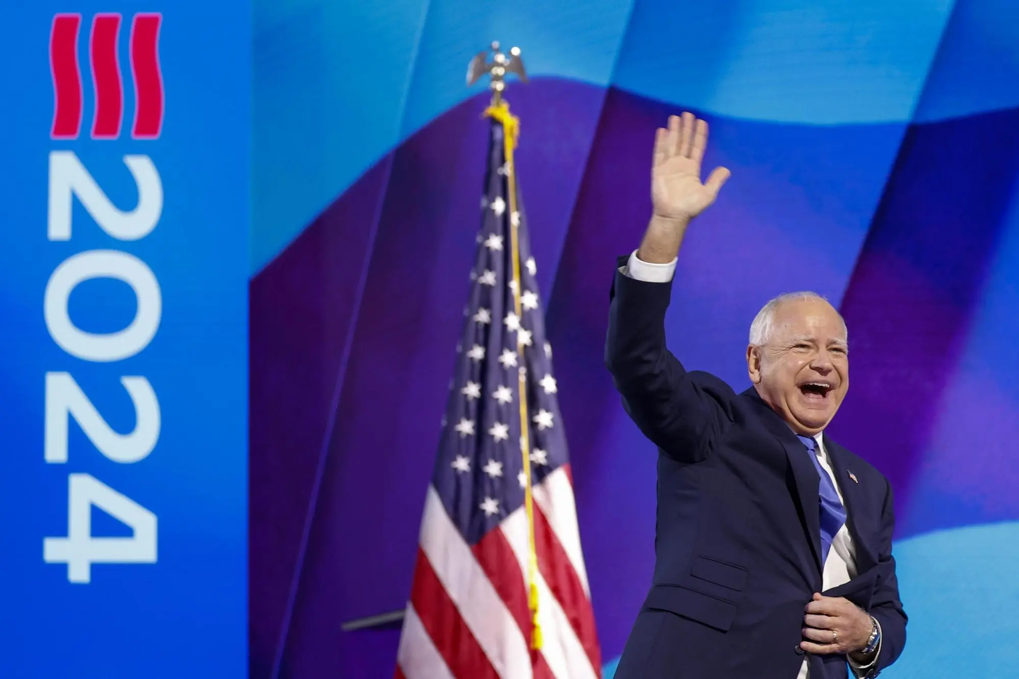 Tim Walz (foto Ansa/Epa)