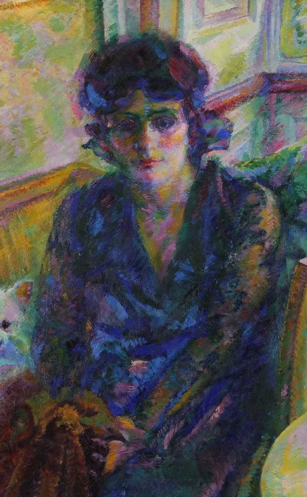 Umberto Boccioni\r Ritratto della signora Cragnolini Fanna, 1916\r Collezione privata