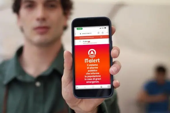 La schermata di IT-alert (Ansa)