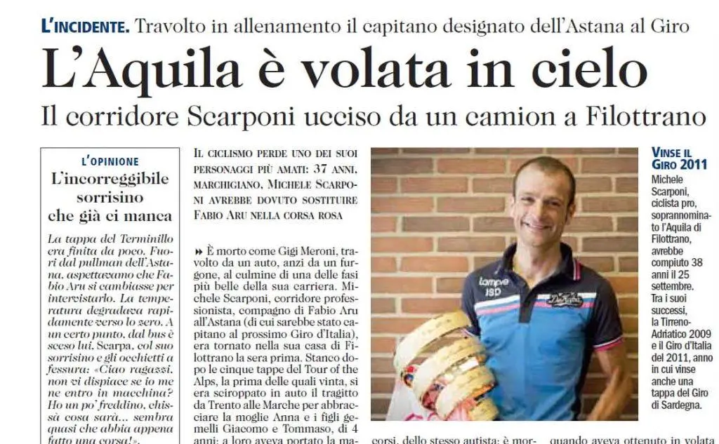 L'articolo uscito su &quot;L'Unione Sarda&quot; del 23 aprile