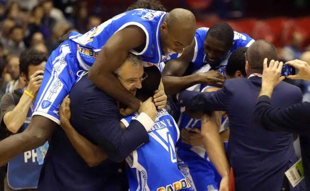 L'esultanza per la conquista della coppa Italia
