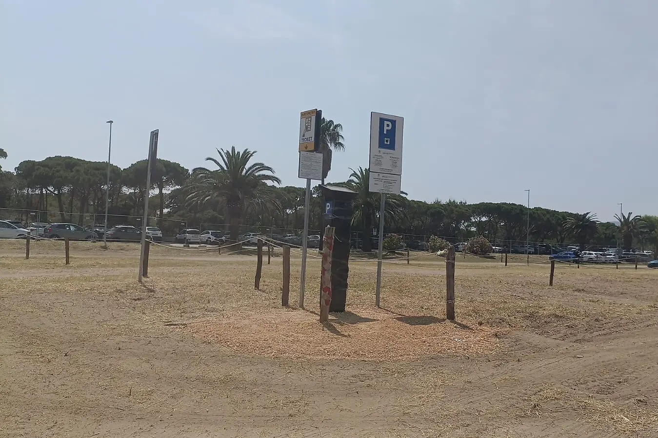 L'area parcheggio a Maria Pia