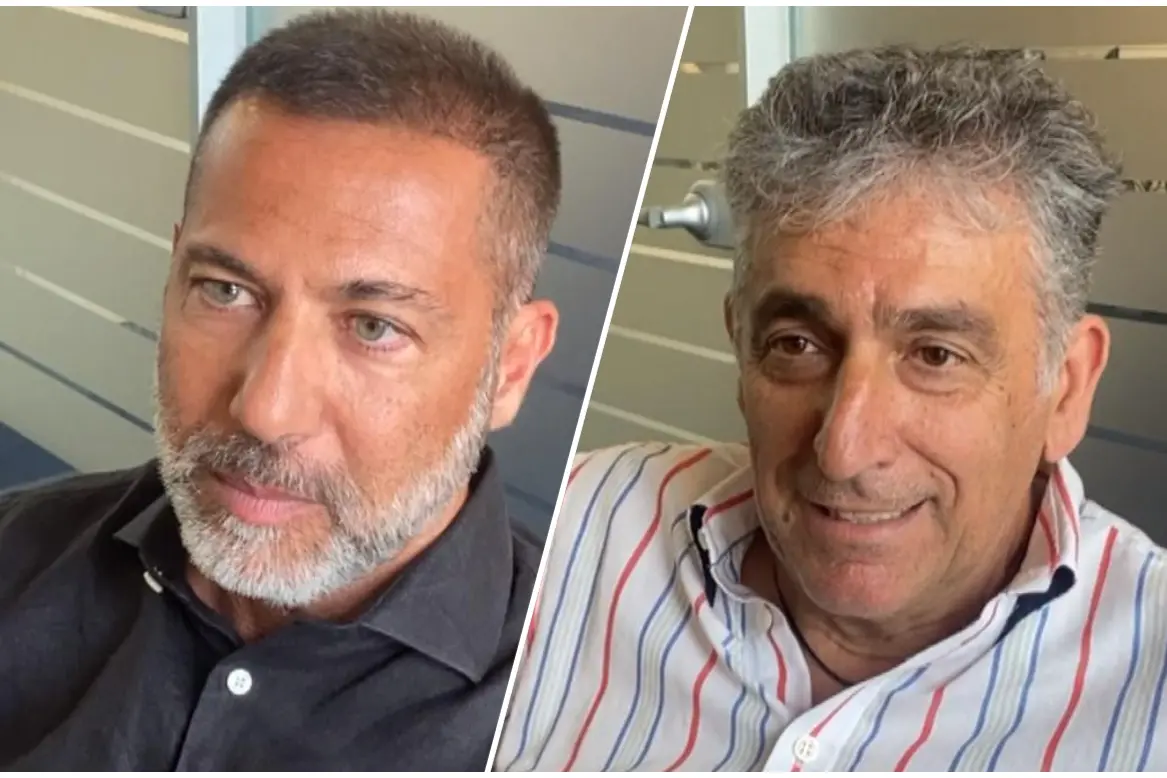 A sinistra l'ex assessore Stefano Lillliu, a destra l'ex sindaco di Quartu Mauro Contini (L'Unione Sarda)