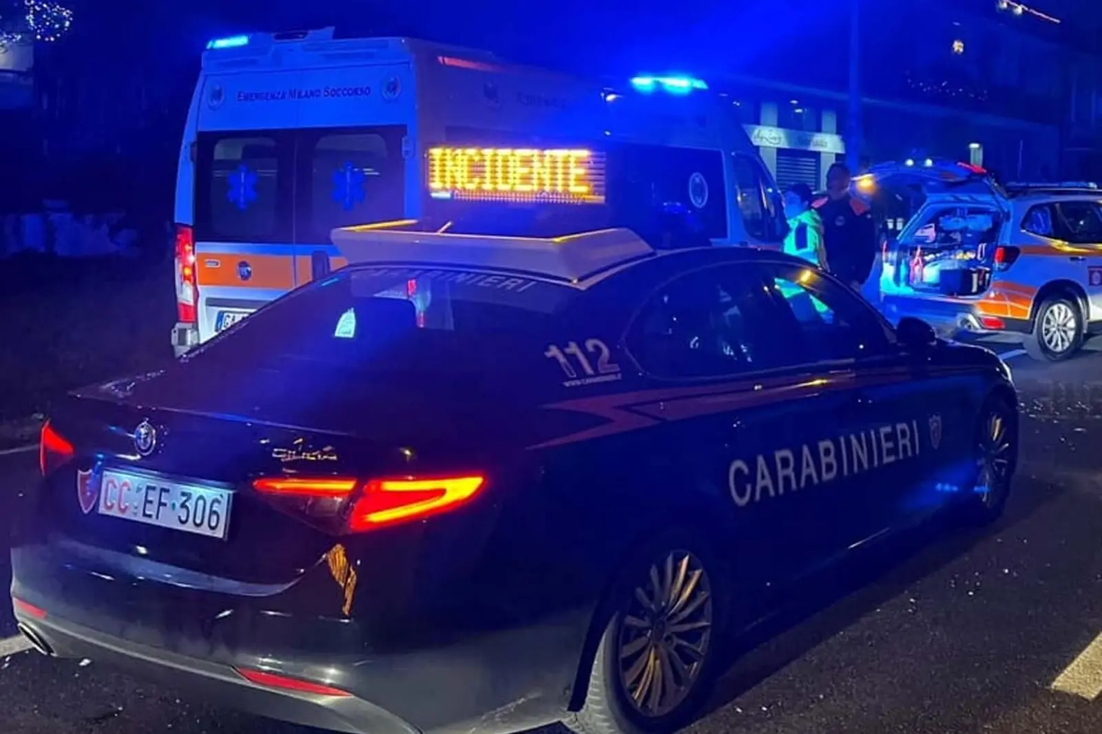 Incidente stradale (Foto carabinieri)