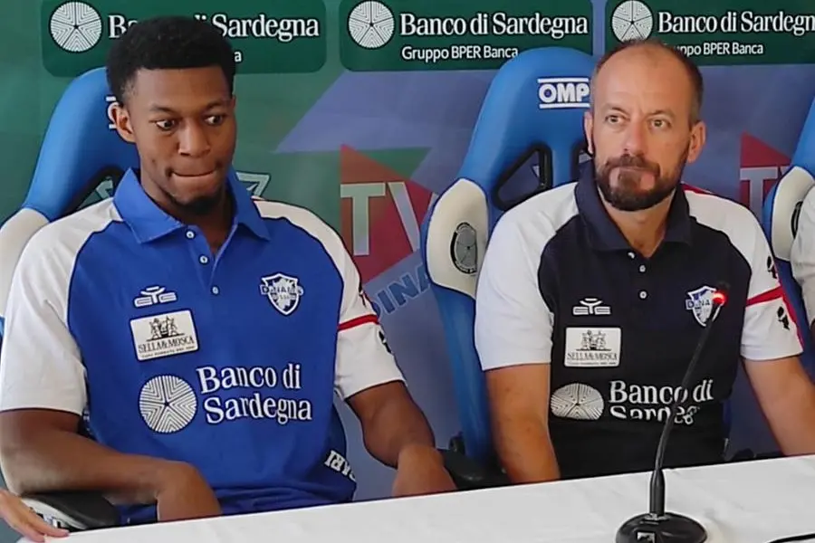 Battle e il coach Cavina (foto G. Marras)