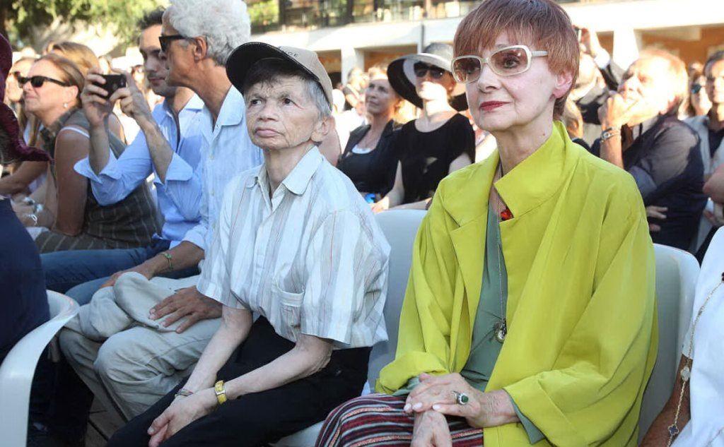 Plinio Fernando, \"Mariangela\", e Milena Vukotic, \"Pina\", alla cerimonia funebre per Villaggio (Tutte le foto sono Ansa)