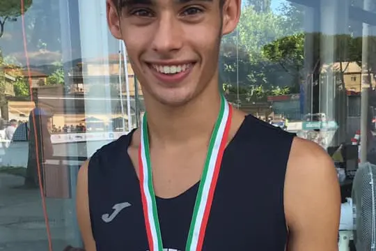 Stefano Ferreri, 17 anni, al termine dei Tricolori su pista Allievi (foto concessa)
