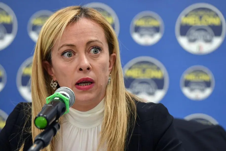 La presidente di Fratelli d'Italia, Giorgia Meloni (Ansa)
