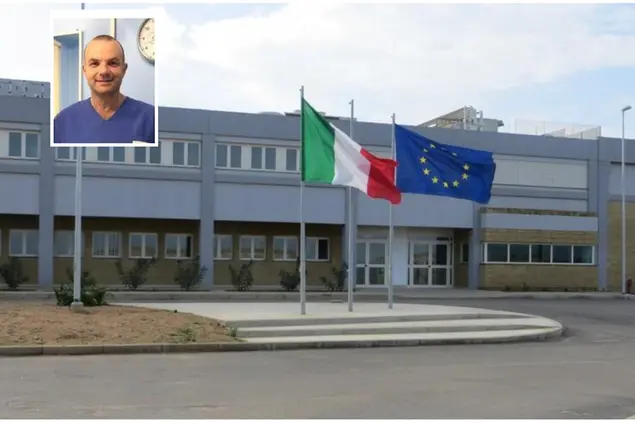 Il carcere di Uta, nel riquadro Tomaso Cocco (Archivio)