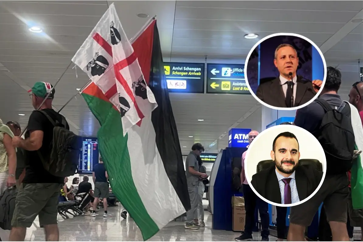 In alto a destra Pietro Pittalis (FI), in basso Alessandro Solinas (M5S)