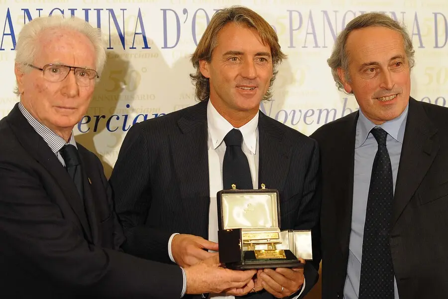 Con Roberto Mancini e Giancarlo Abete