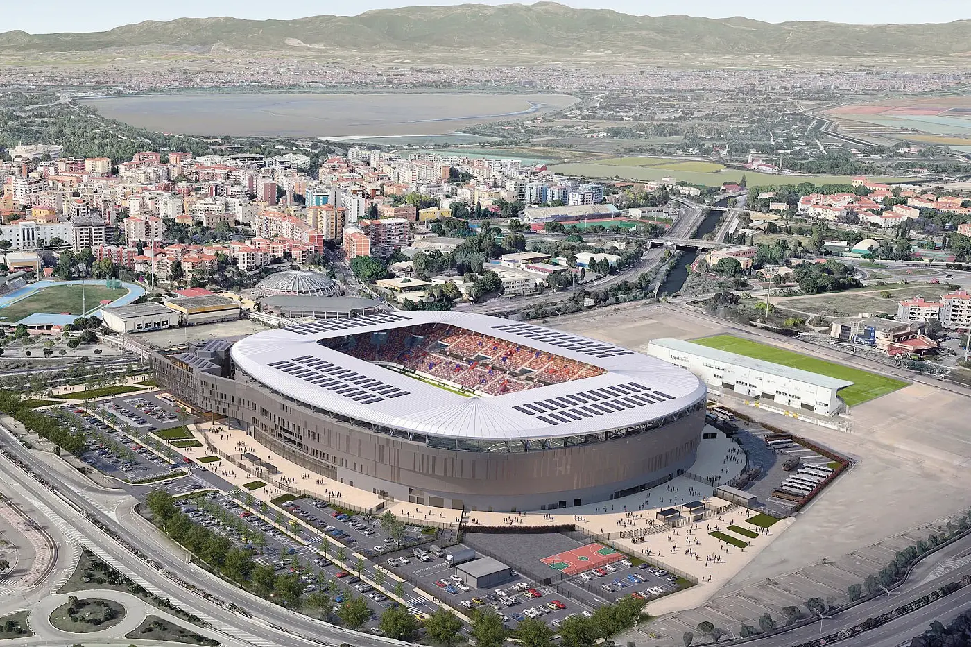 Un render del nuovo stadio