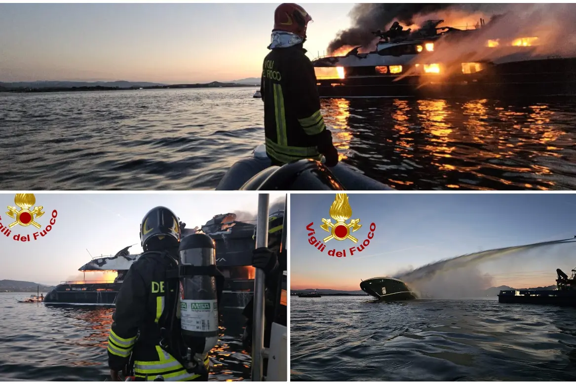 Le immagini del rogo (foto vigili del fuoco)