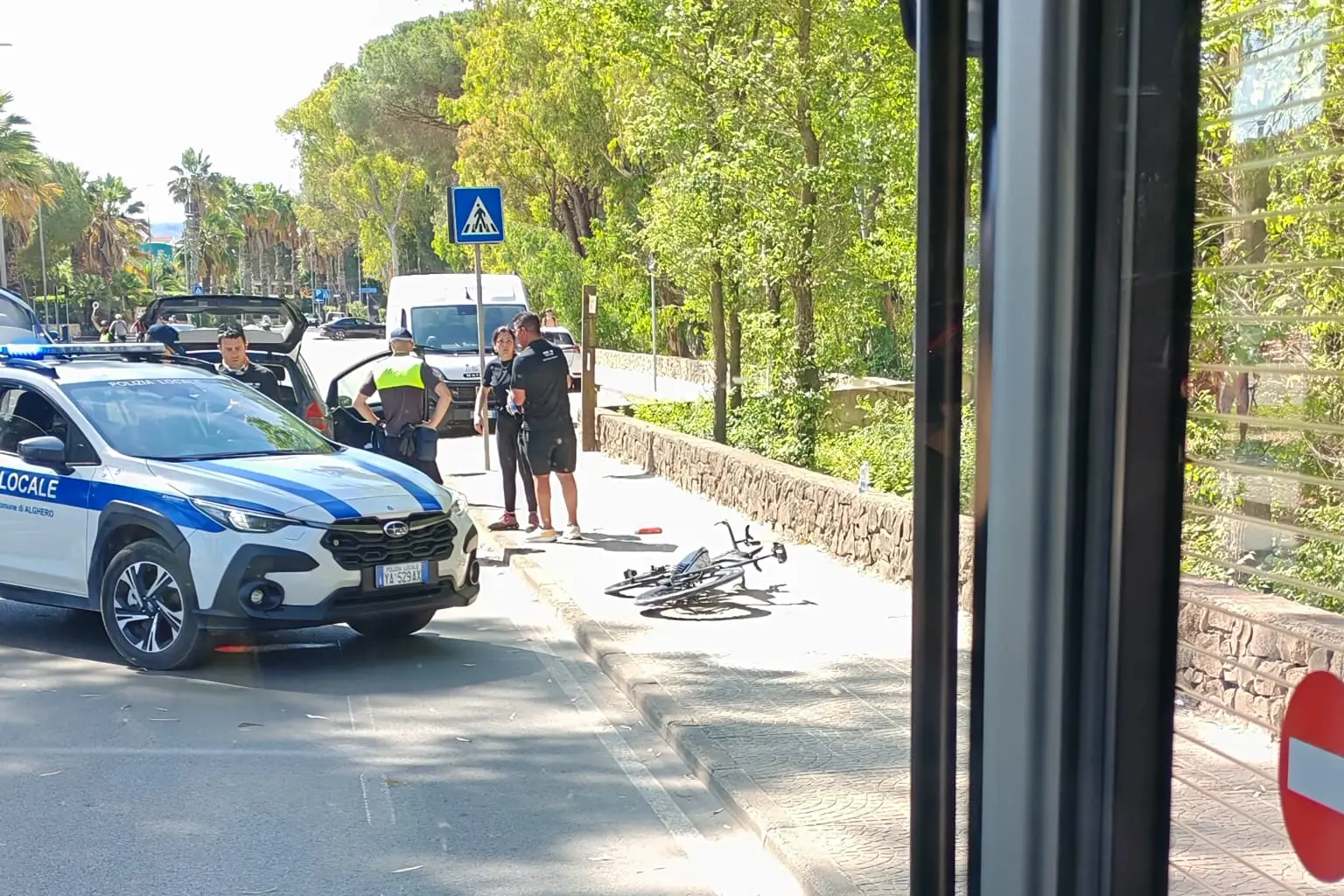 La scena dell'incidente