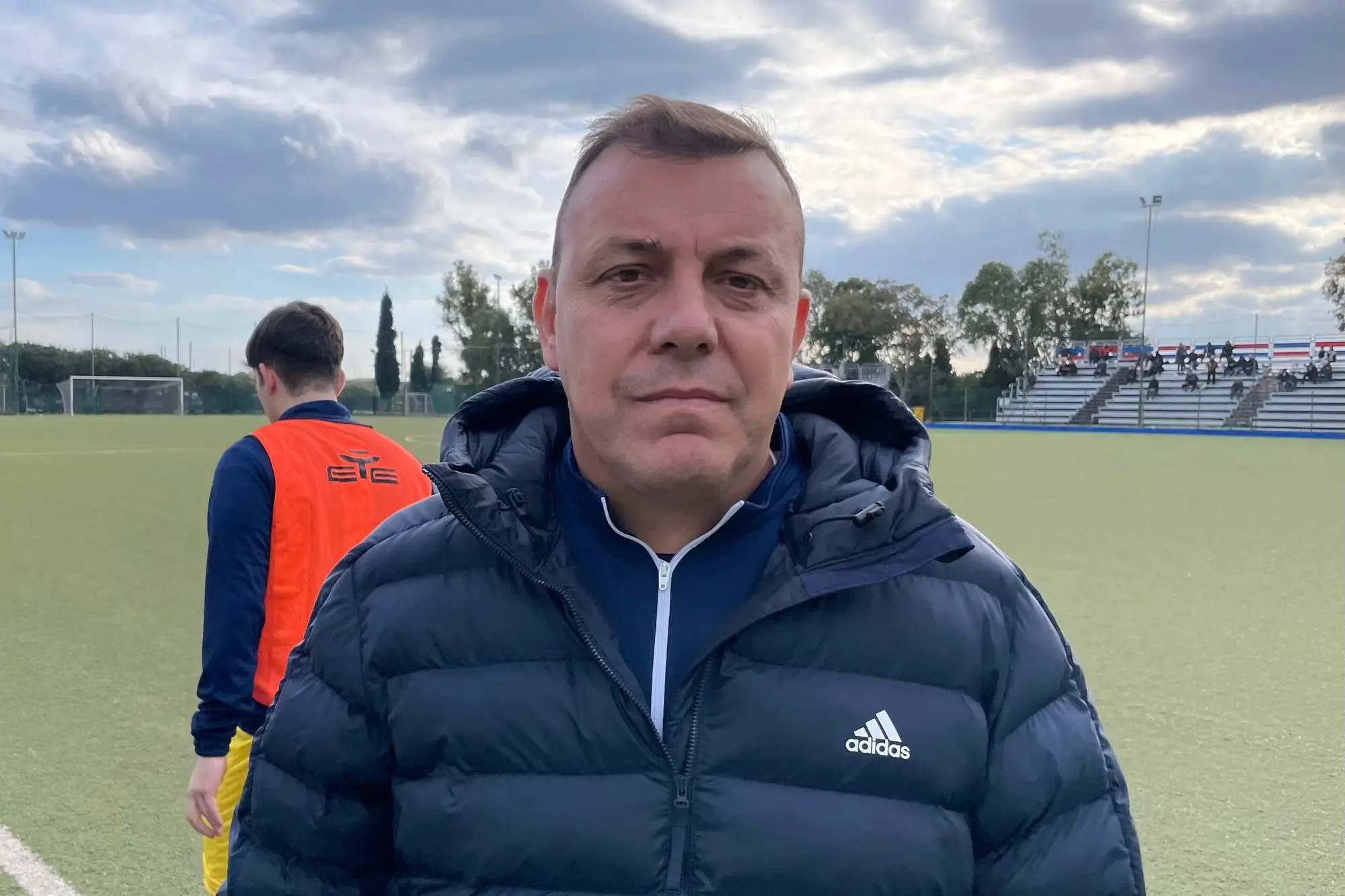 Simone Marini, allenatore del Calangianus (foto Spignesi)