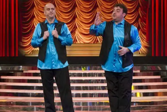 La coppia &quot;Due per Duo&quot;; da sinistra Massimo Borrelli e Peppe Laurato