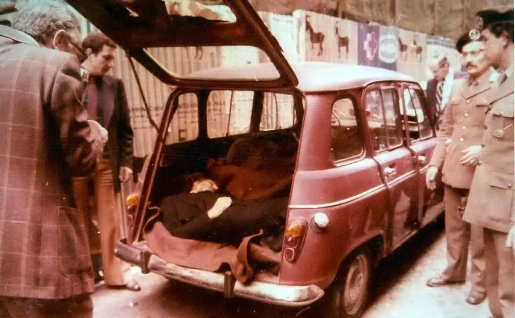 Il cadavere di Aldo Moro, ritrovato in via Caetani