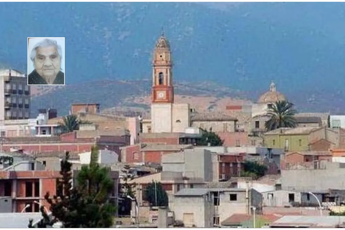 Sinnai, nel riquadro la nonnina morta a 104 anni