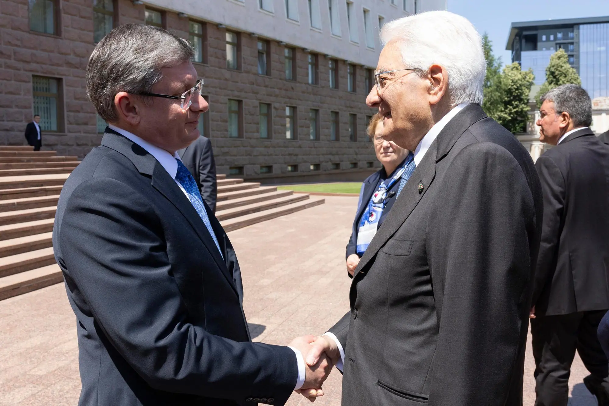 Mattarella con il presidente del parlamento moldavo Igor Grosu