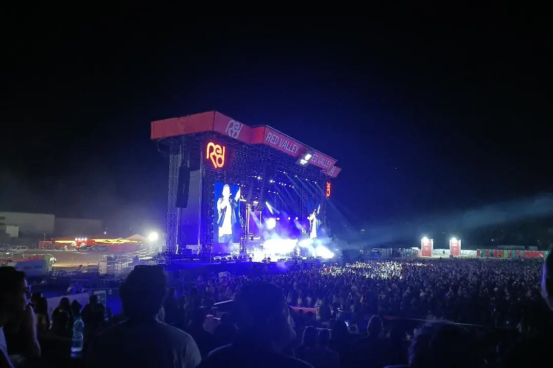 Un’immagine della Olbia Arena durante il Red Valley Festival (foto Ilenia Giagnoni)