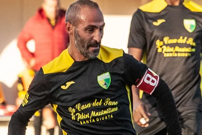 Germano Mereu, centrocampista e capitano del Santa Giusta (foto concessa)