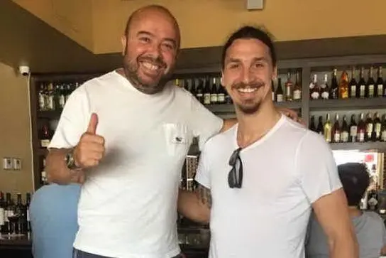 Pietro Vardeu con Zlatan Ibrahimovic