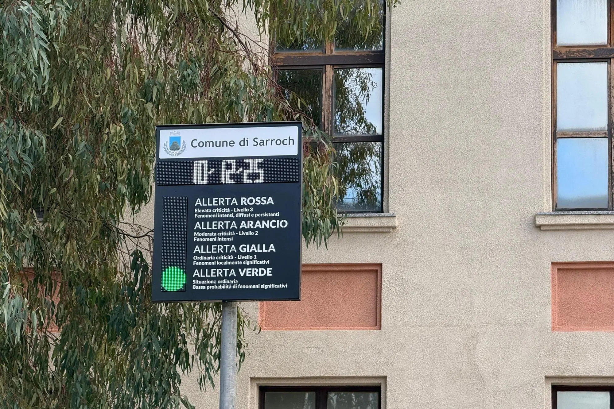 Il nuovo pannello (foto Murgana)