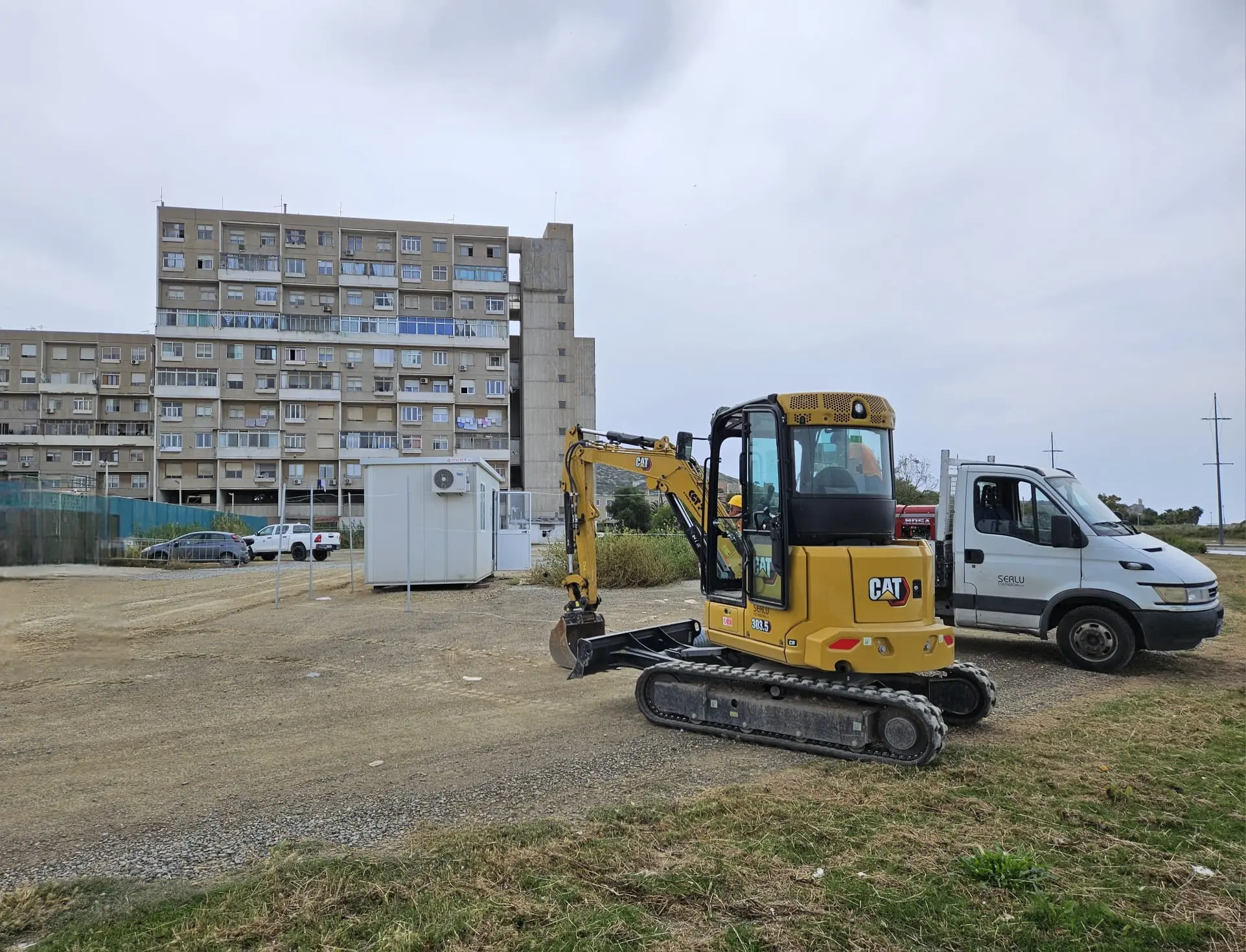 I lavori nel quartiere Sant'Elia a Cagliari