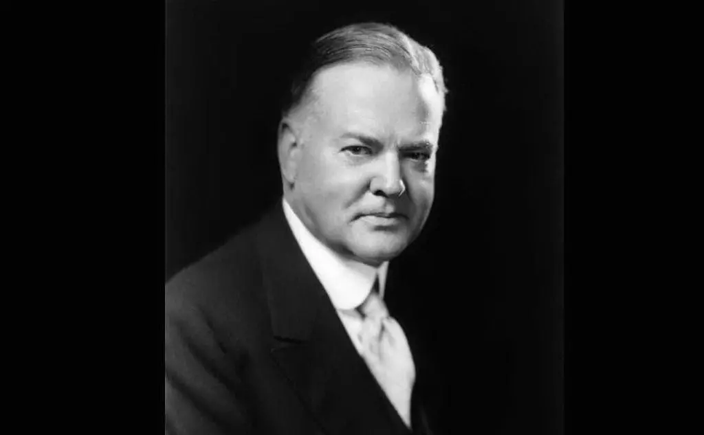 Herbert Hoover, presidente Usa nell'anno del crollo