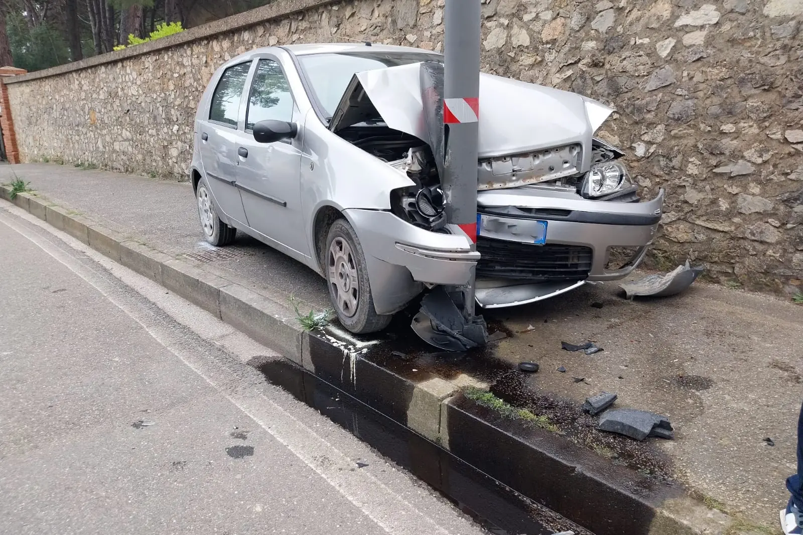 L'incidente (foto Liscia)